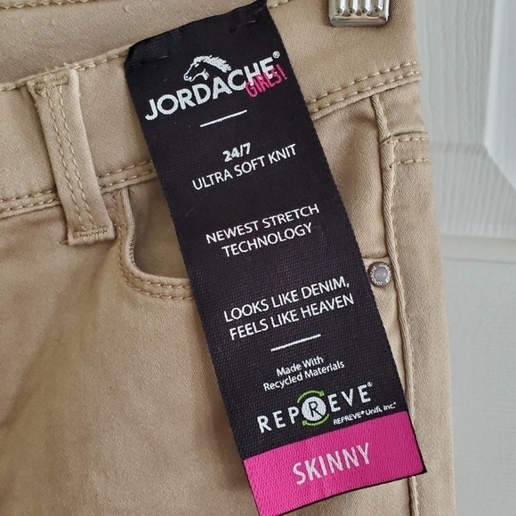 NWT Jordache Girls Skinny khaki jeggings size 12 - Picture 3 of 7